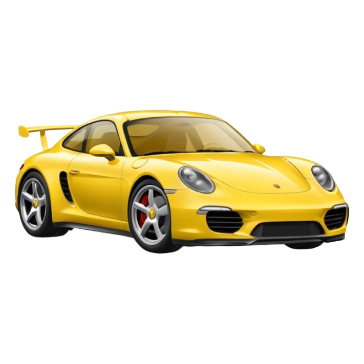 Yellow Porsche sticker