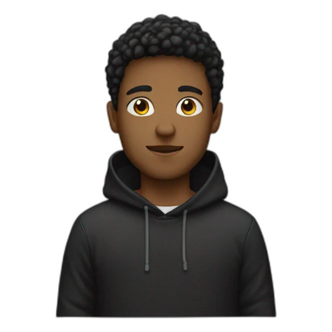 White Boywith dark hoodie sticker