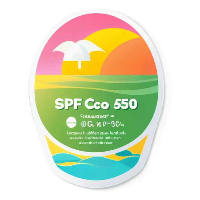 Aesthetic SPF 50 cream sticker