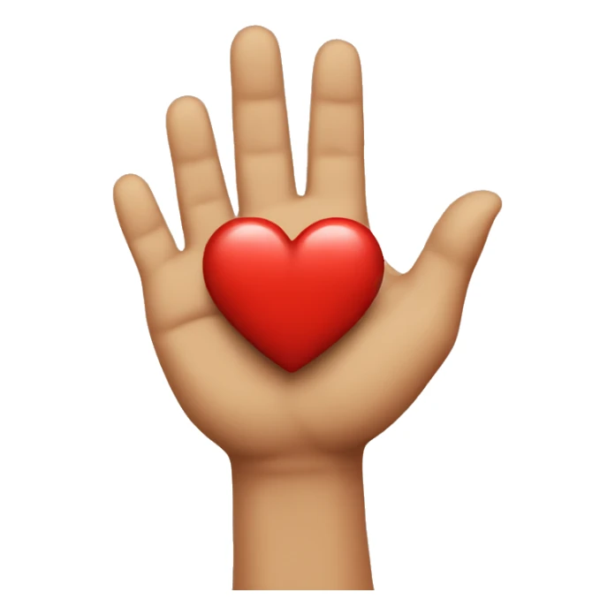 Handing out a big heart  sticker