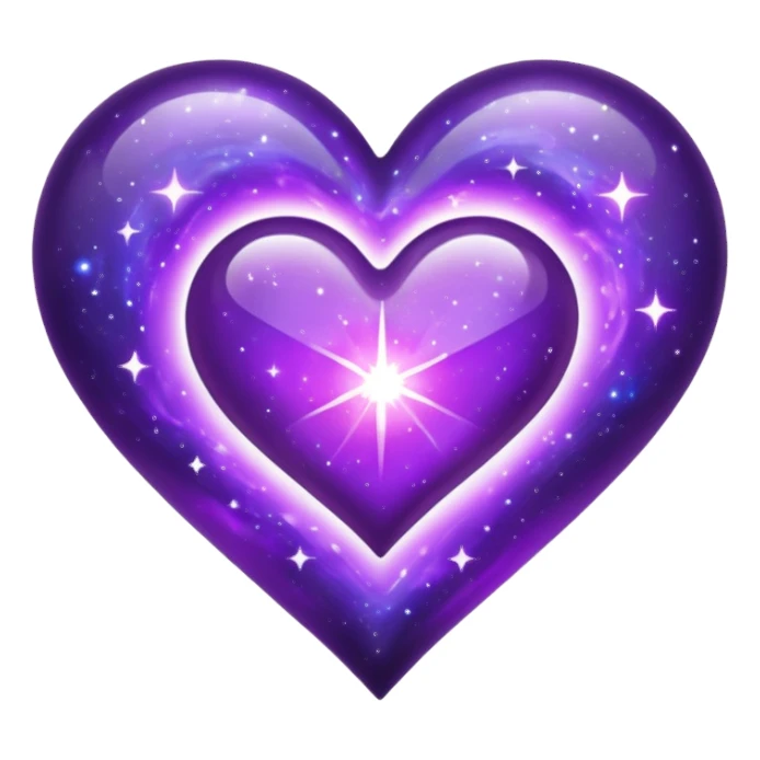 purple galaxy heart transparent sticker