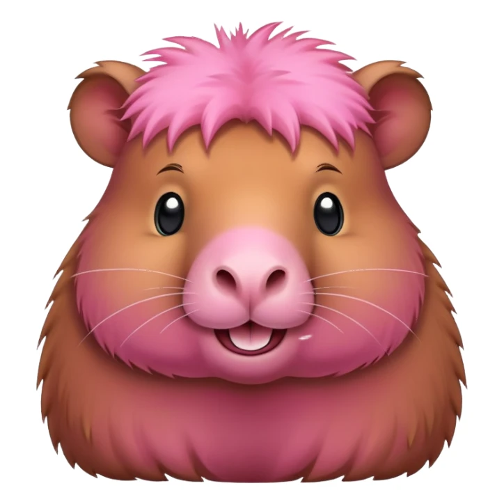 pink capybara sticker