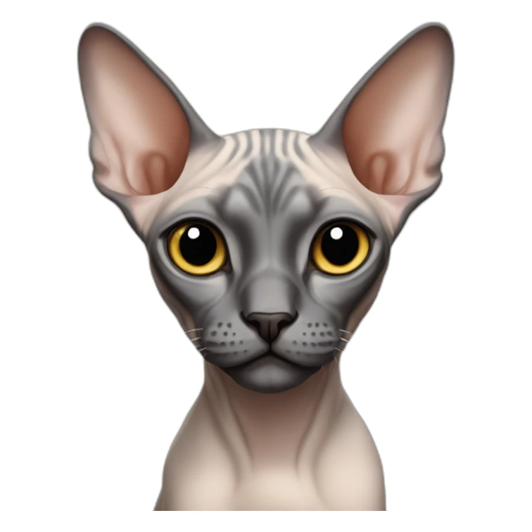 sphynx cat with black spot between his eyes sticker