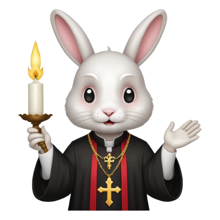 Priest Exorcist rabbit  sticker