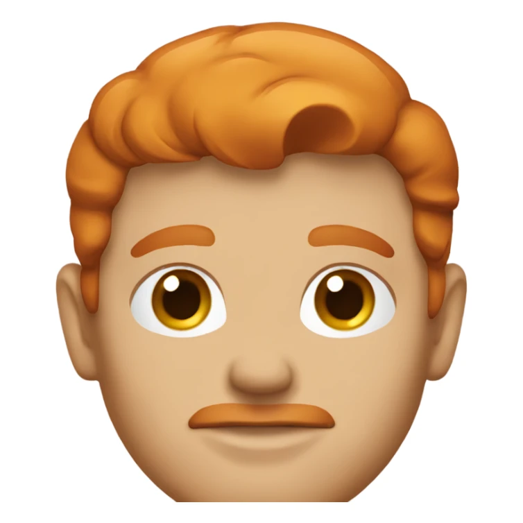 male middle aged redhead sticker
