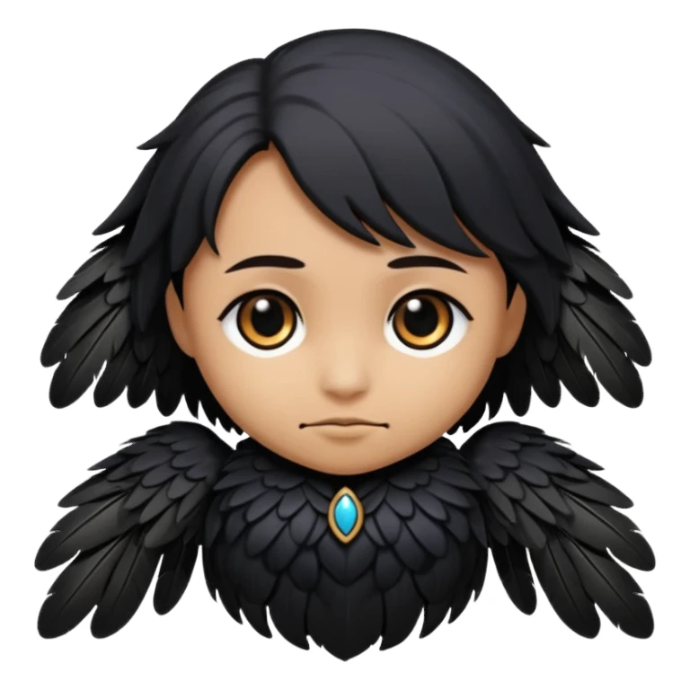 raven chibi emoji sticker
