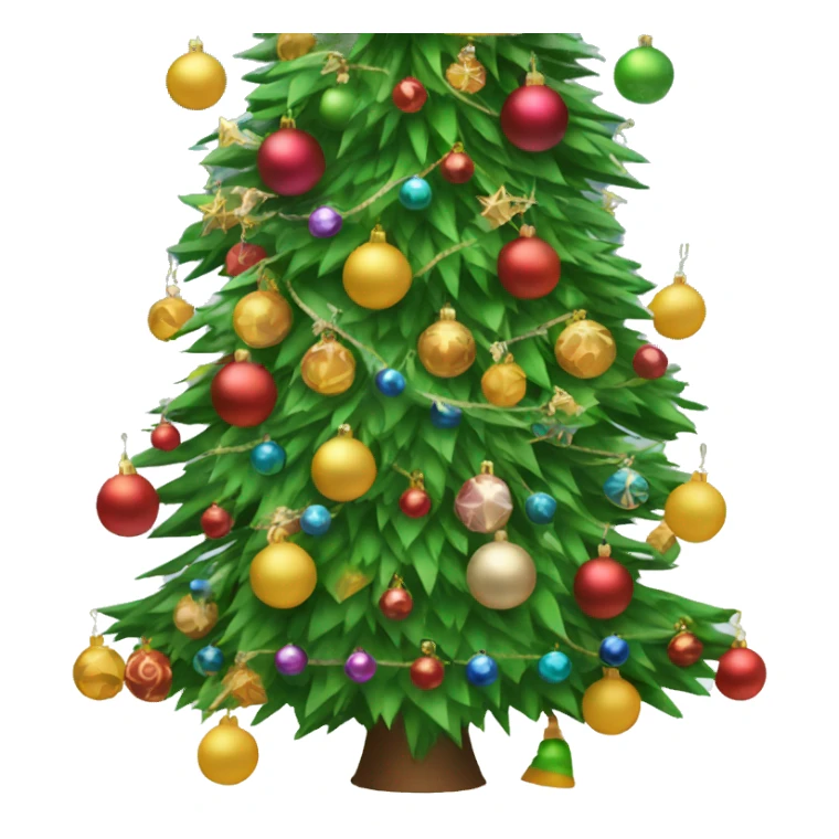 Christmas tree with excess decorations sticker