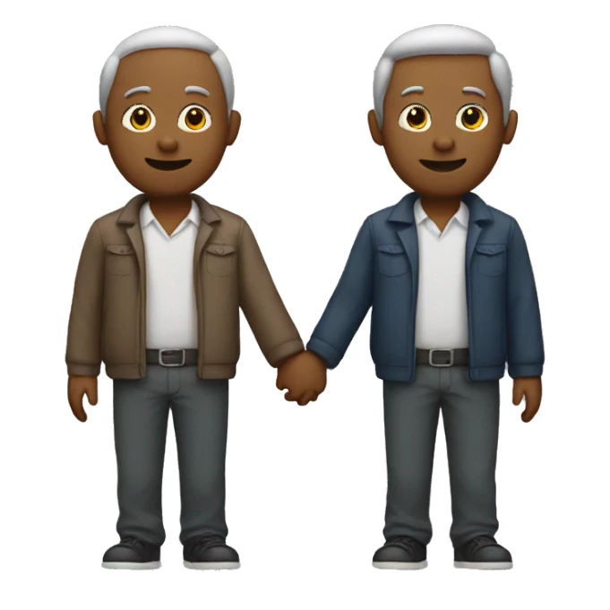 3 men standing holding hands sticker