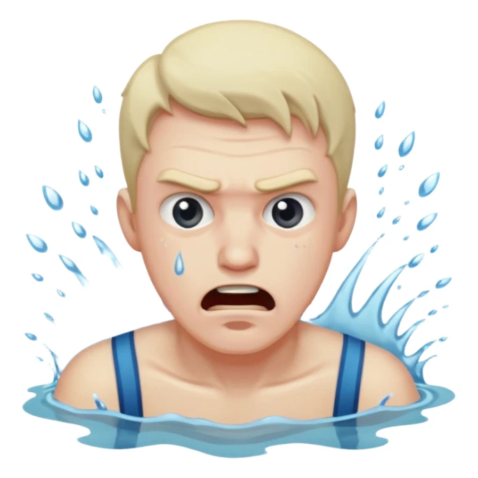 man drowning sticker