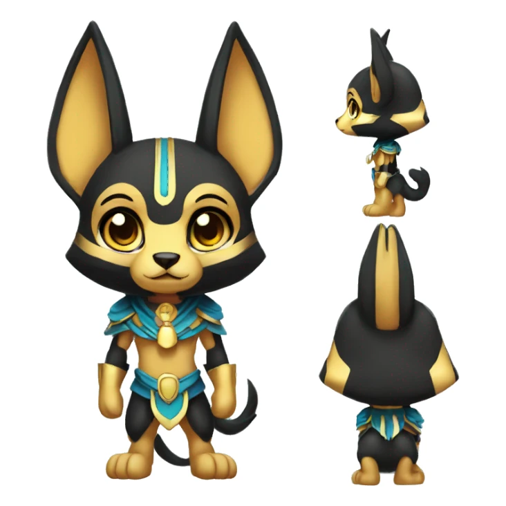 Chibi Anubis-Fakémon Full Body sticker