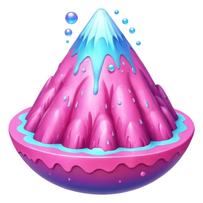 Pink volcano of Bubble sticker