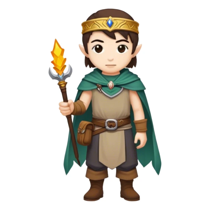 Outfit worn by a DnD themed character, basic low level clothes sticker