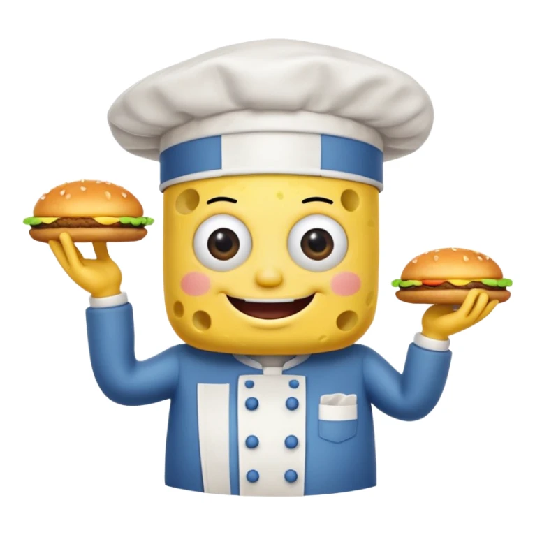 SpongeBob cooking Krabby patties sticker