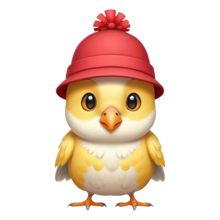 a cute cockatiel with a cute hat   sticker