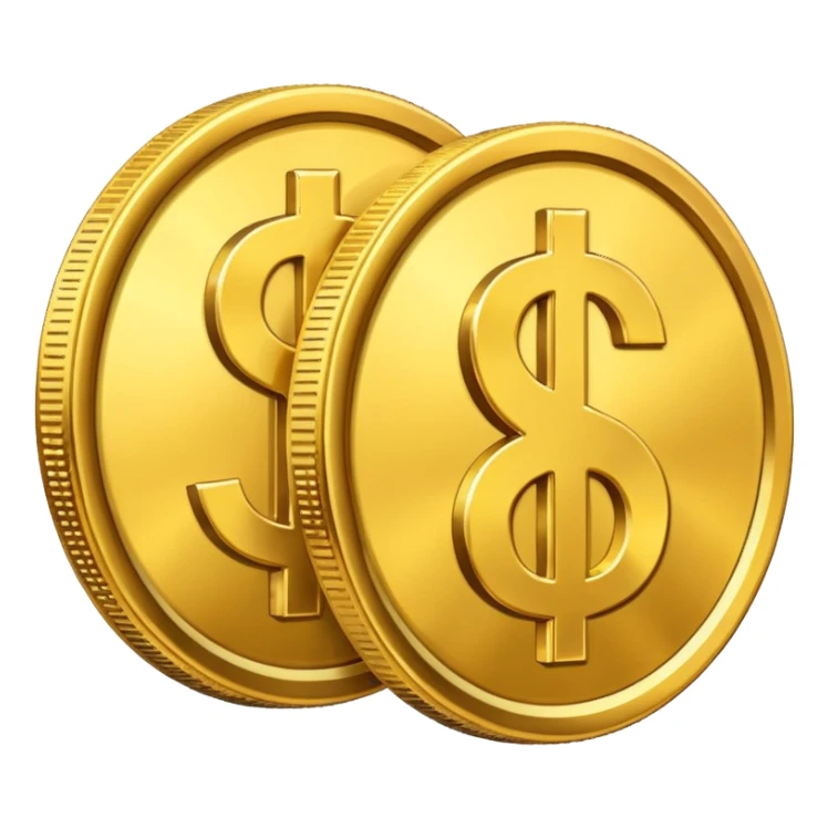 3 dollar sings together golden sticker