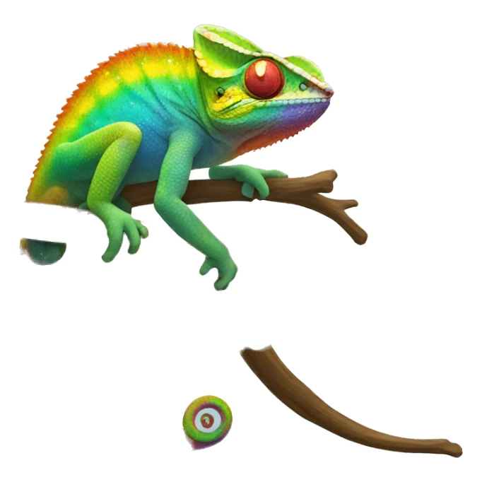 Rainbow Chameleon sticker