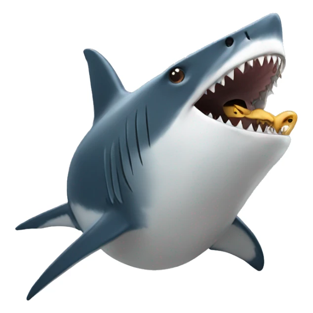 Shark kissing an eagle sticker