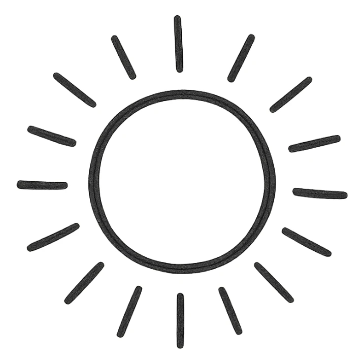 Sunburst sticker