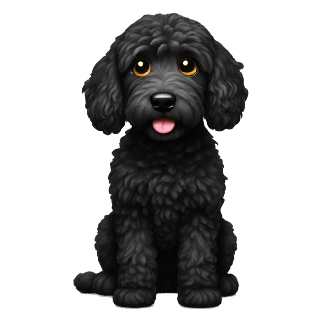  black golden doodle sticker