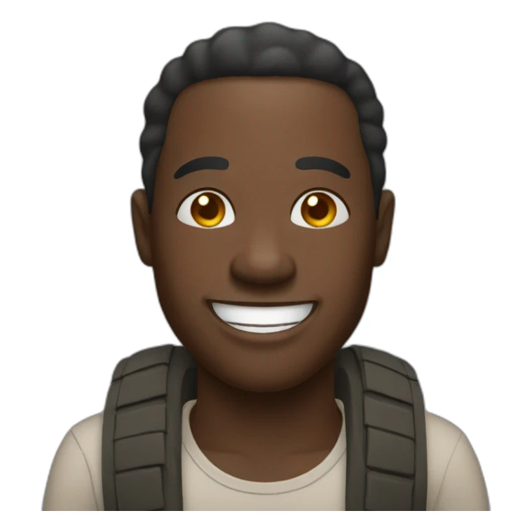 African Man with a happy smile sticker