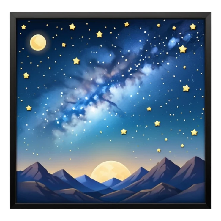 Stargazing scenery sticker