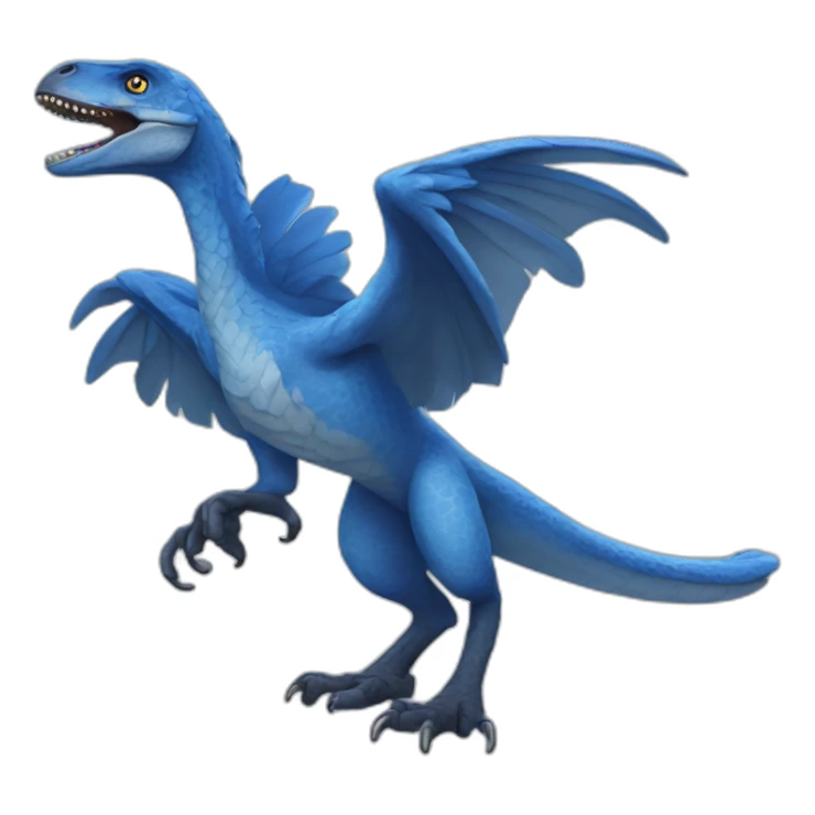 Blue raptor sticker
