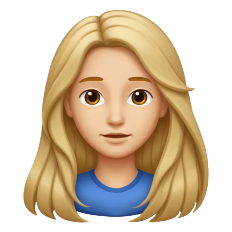 Long let down hair sticker