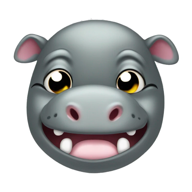 laughing and crying eye hippo sticker