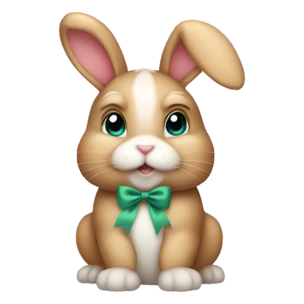 Bunny with bows sticker