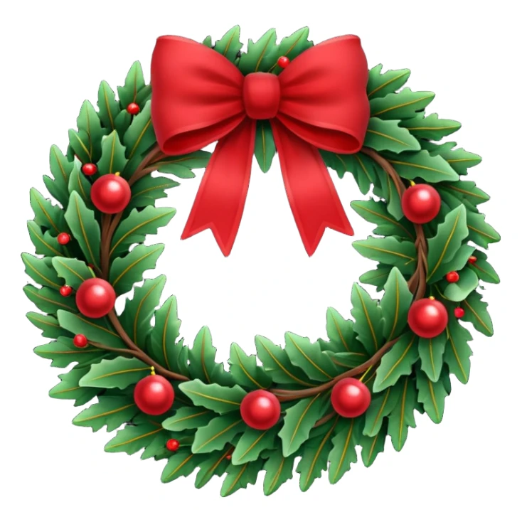 Christmas wreath sticker