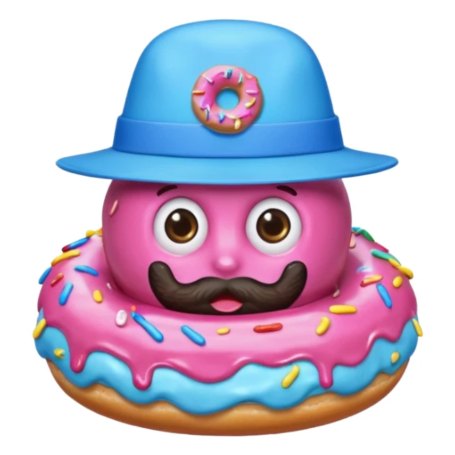 Donut with blue campaign hat sticker