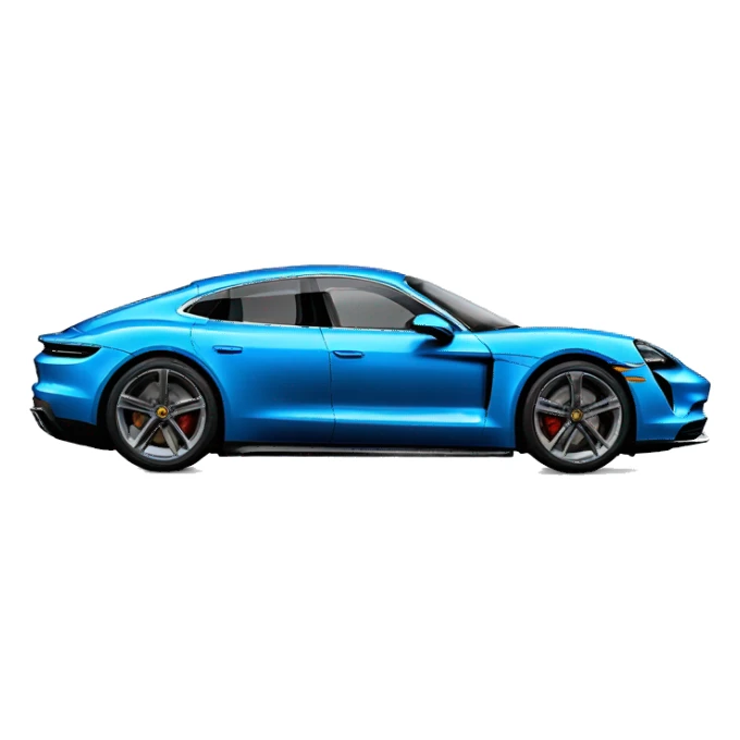 porsche taycan in blue sticker
