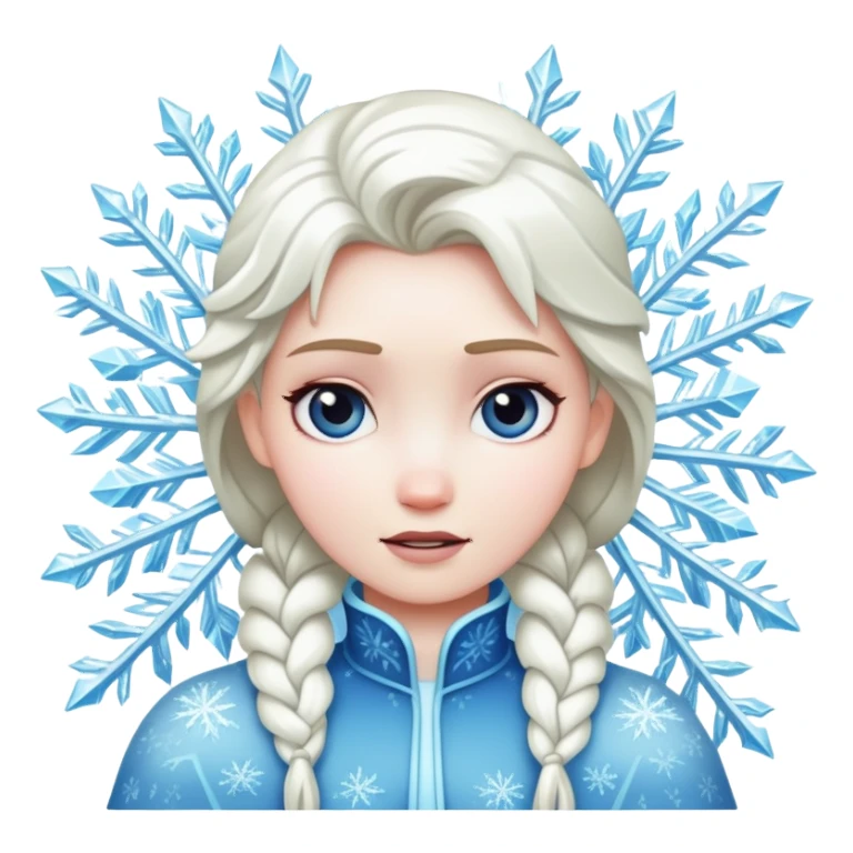 frozen person with ice crystals sticker