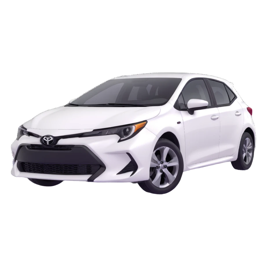 white Toyota Corolla 2016 hatchback sticker
