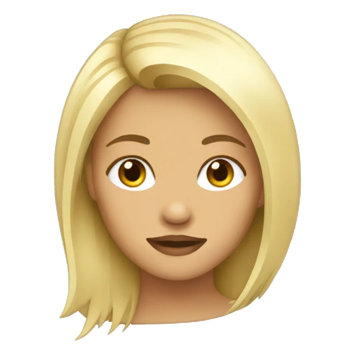 Girl with blonde wolfcut sticker