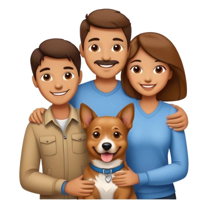 Couple with a dog sticker
