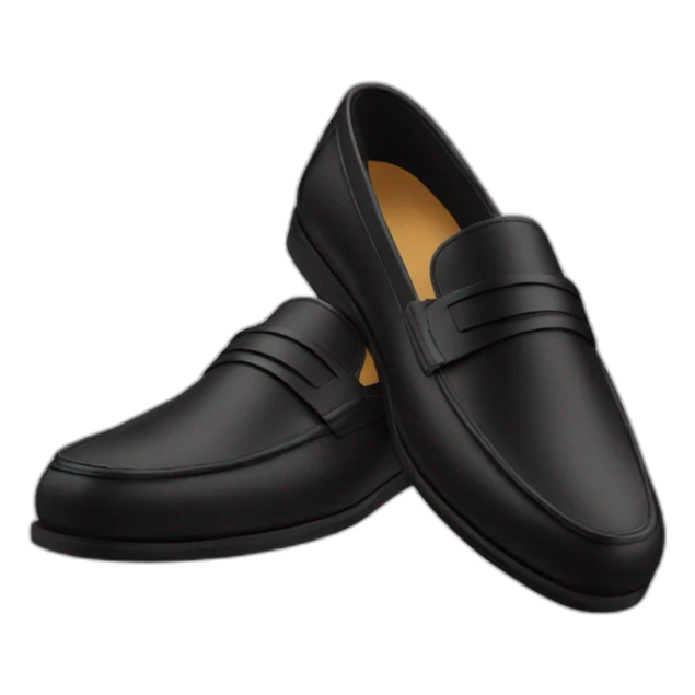 black loafer shoes two pieces sticker