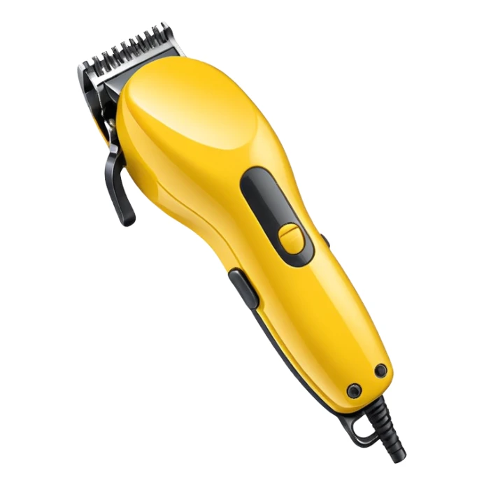 Hair Clipper yellow sticker