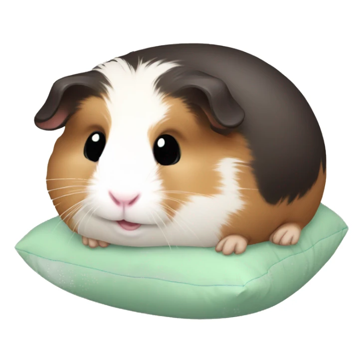 Guineapig cuddling a soft pillow sticker