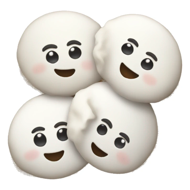 idli with a happy emoji sticker