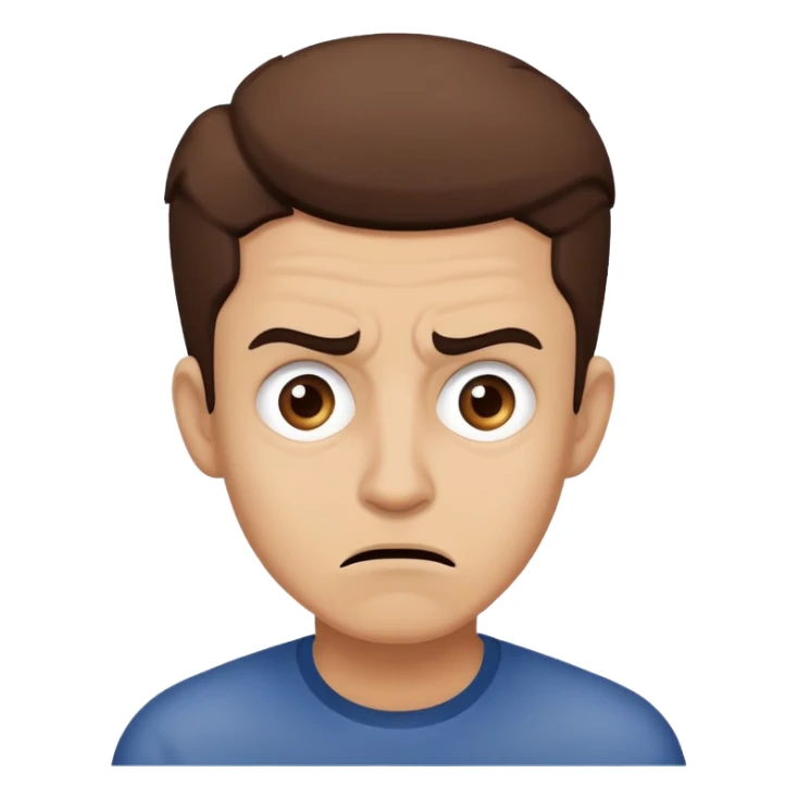 confused and uncertain face showing mixed feelings about John Brown's raid sticker