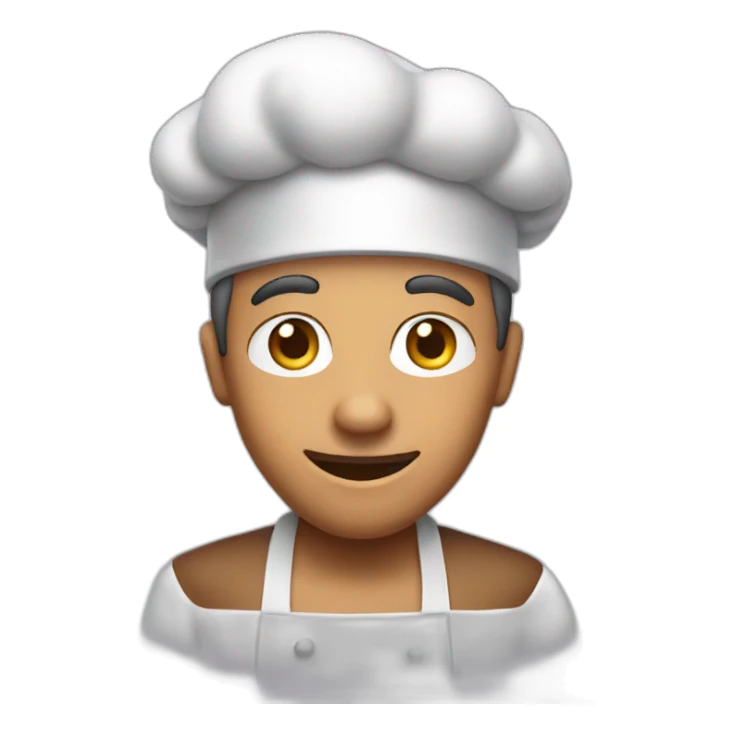 Cook with icing sugar sticker