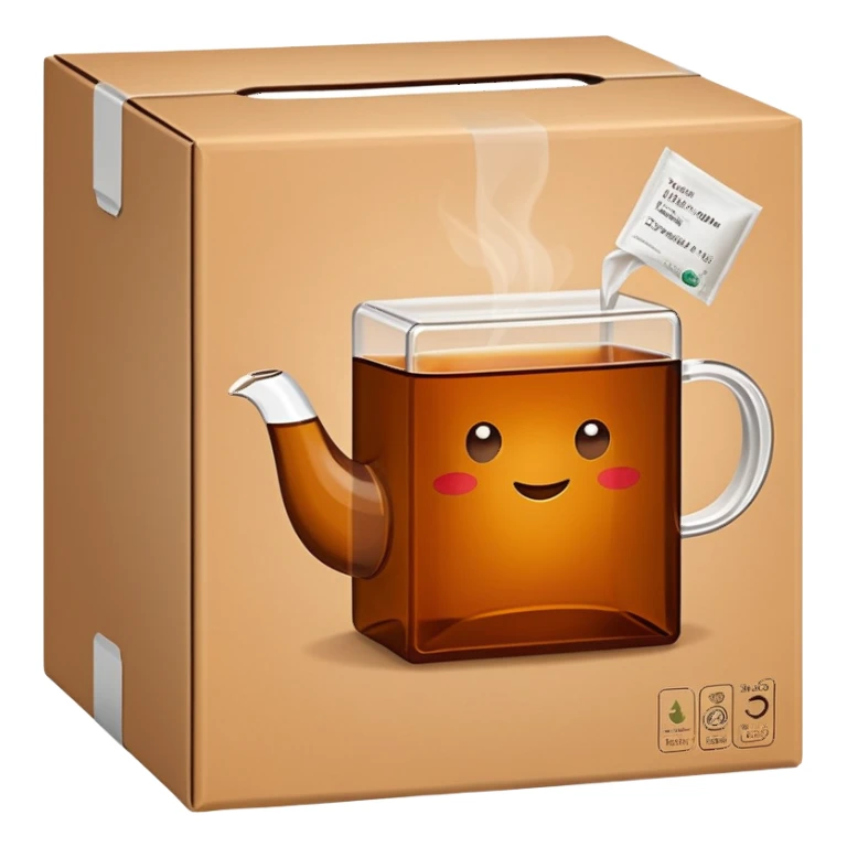 Tea bags in a box  sticker