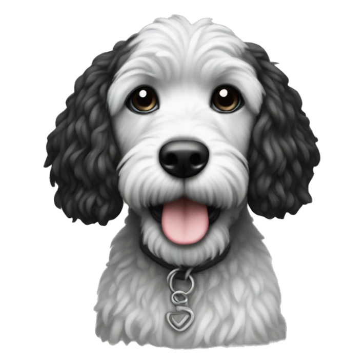 Black and white mini doodle sticker