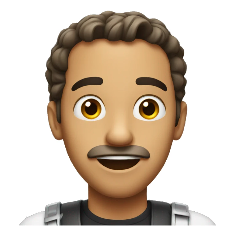 Spanish man have a surprised  sticker