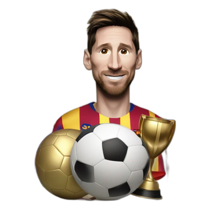 Messi avec le ballon d or sticker