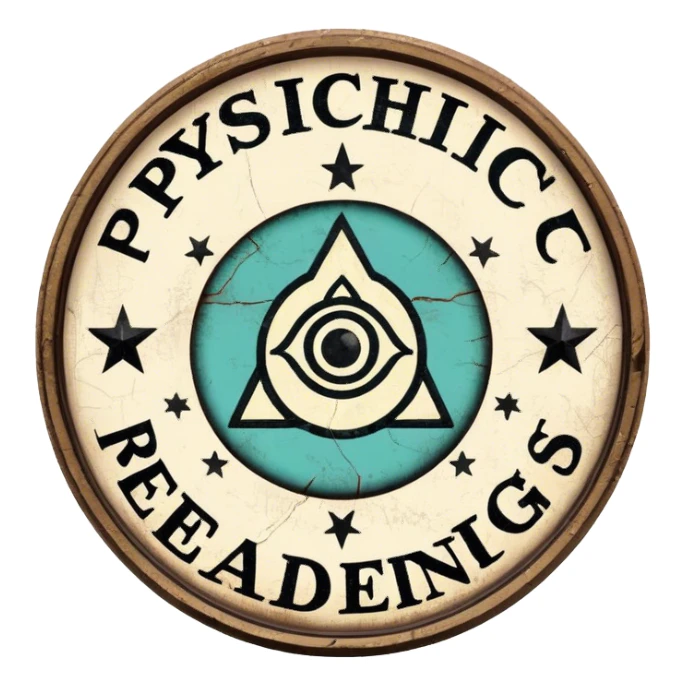 Vintage “psychic readings” sign sticker