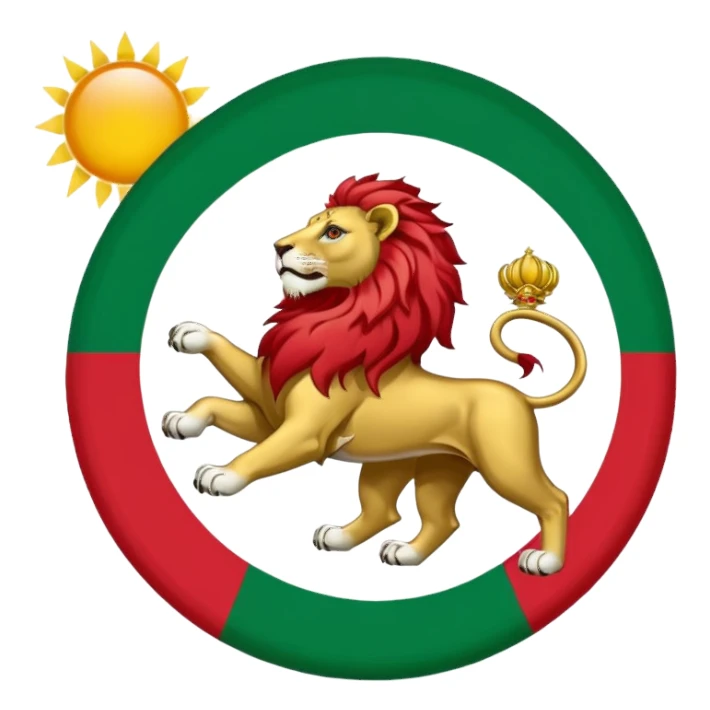 Iranian flag when javid shah was in power sticker