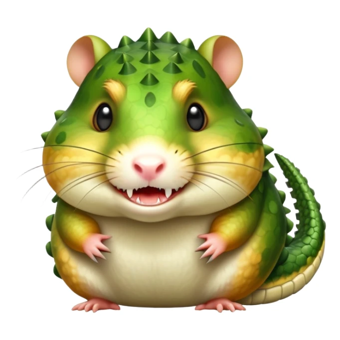 hamster with crocodile features sticker
