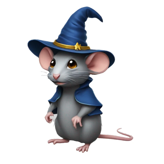 Bold Rat in the wizard hat sticker